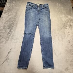 Joe's Jeans Skinny Jeans Womens 29 Blue The Icon Mid Rise Distressed Stretch